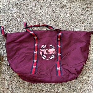 PINK Victoria's Secret Maroon Travel Bag